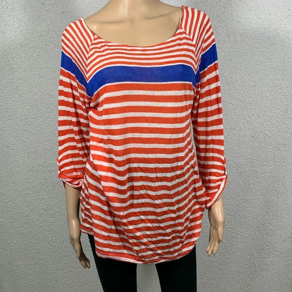 A Pea in the Pod Linen Blend Maternity Tunic Top Size Large